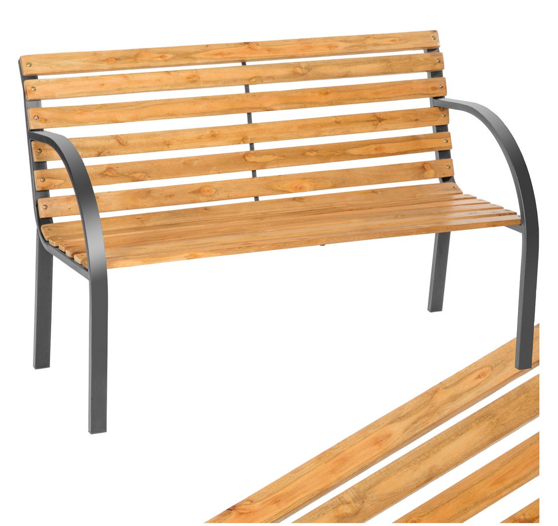Tectake Gartenbank Sitzbank Michaela 2-Sitzer aus Holz 119