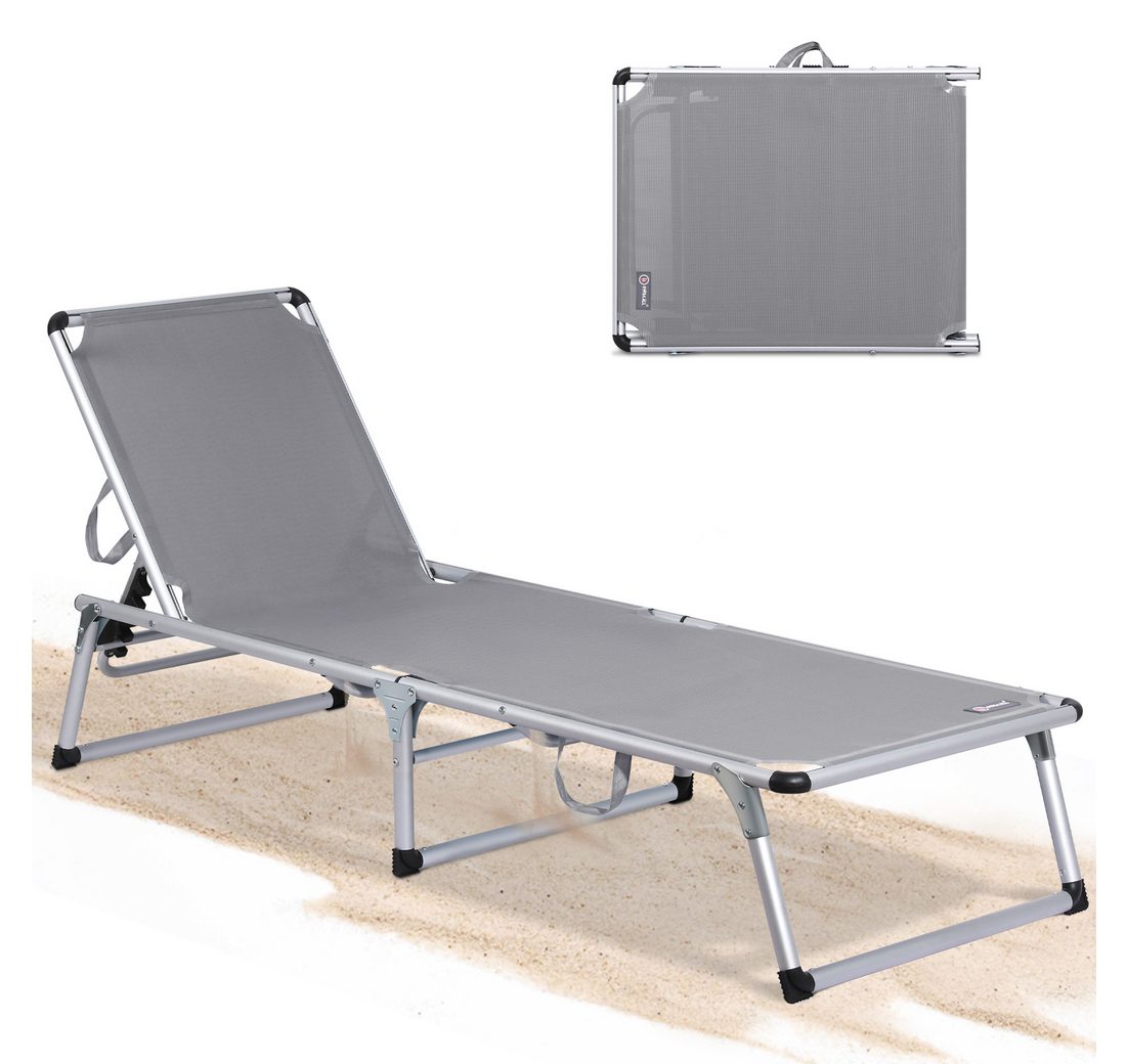 HOMECALL Gartenliege Leicht Sonnenliege Klappbar Alu Liegestuhl Strandliege