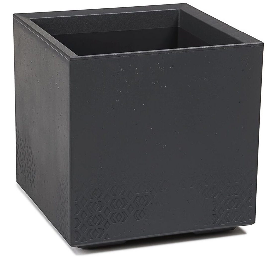 ONDIS24 Pflanzkübel Caro Beton Optik Blumenkübel mit Rollen aus Kunststoff 100% Recycled