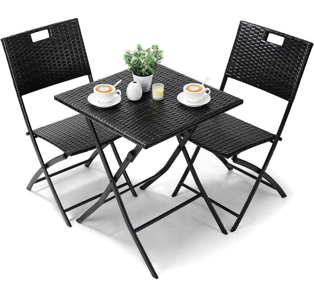 TLGREEN Balkonset Gartentisch- und Stuhlset