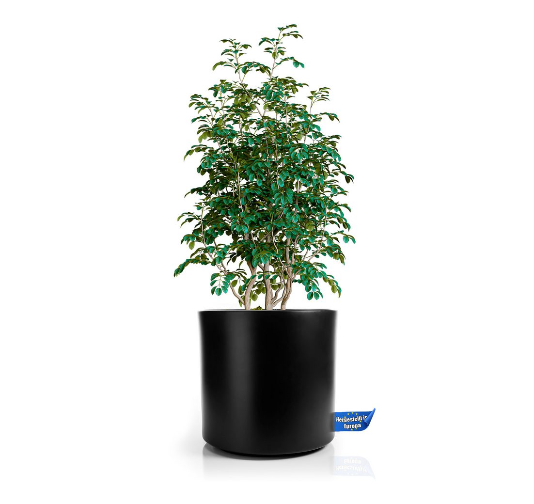 BigDean Blumentopf Pflanzkübel mit Einsatz rund ø 40 cm Schwarz