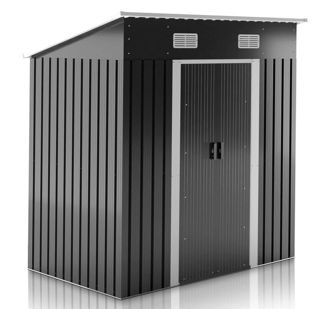 Jago Gartenhaus Geräteschuppen Gerätehaus Schuppen aus Metall mit Pultdach