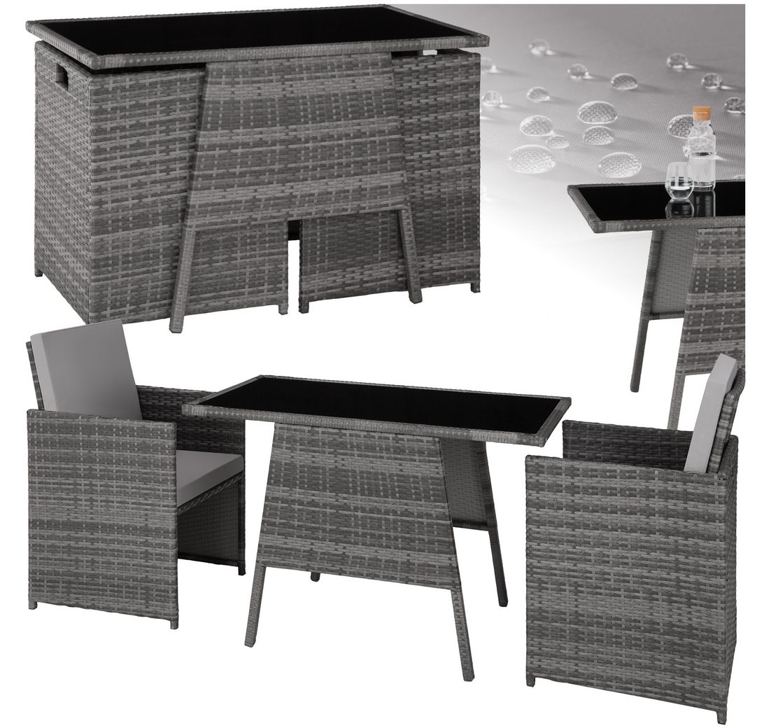 Tectake Sitzgruppe Rattan Sitzgruppe
