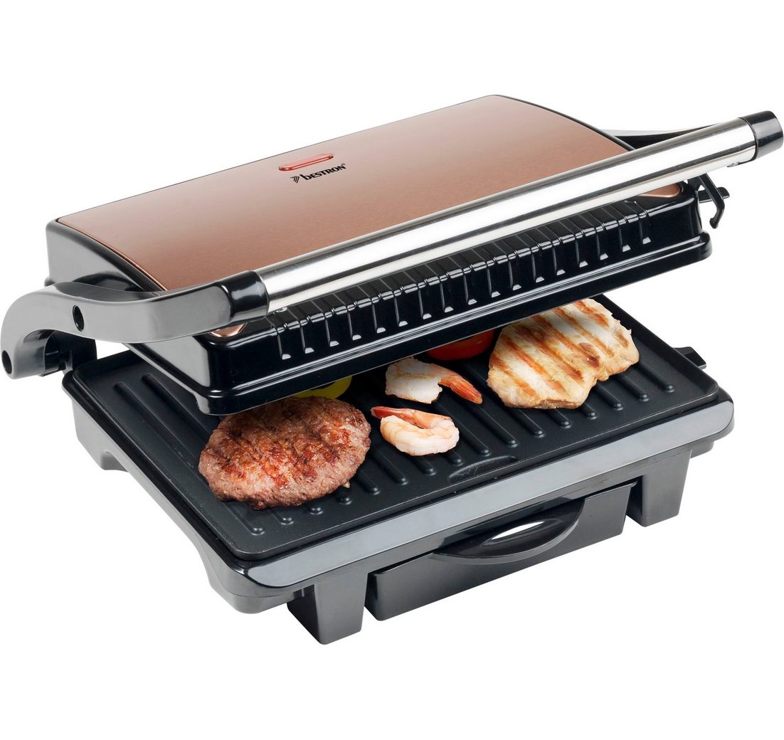 Bestron Kontaktgrill ASW113CO auch als Sandwich-/Panini-Kontaktgrill einsetzbar