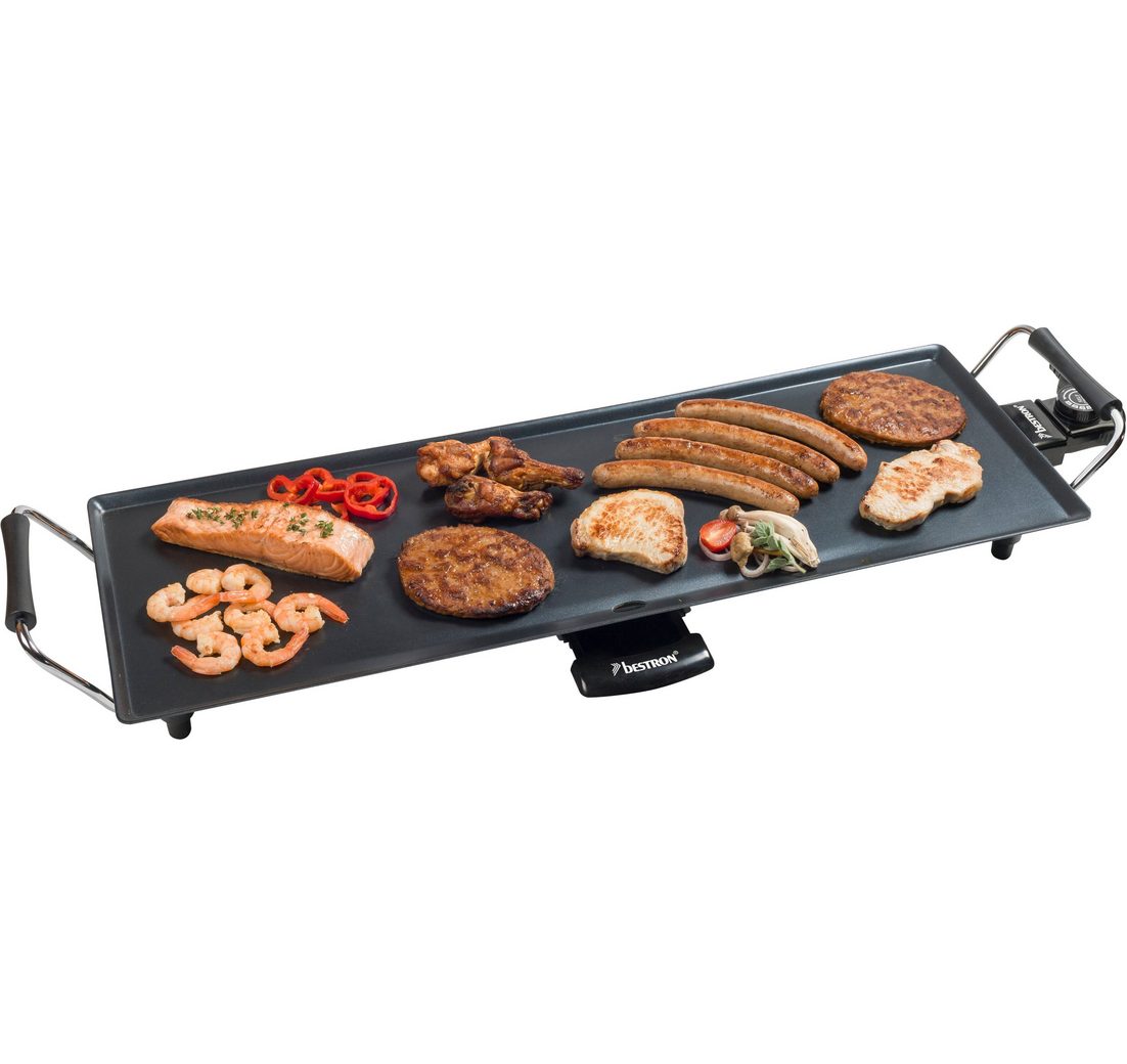 Bestron Tischgrill ABP603 elektrische XL Planchagrillplatte