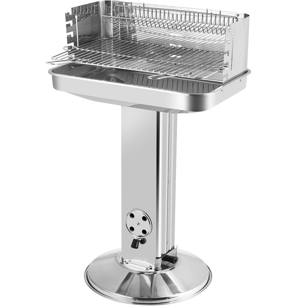 TLGREEN Standgrill Säulengrill aus Edelstahl