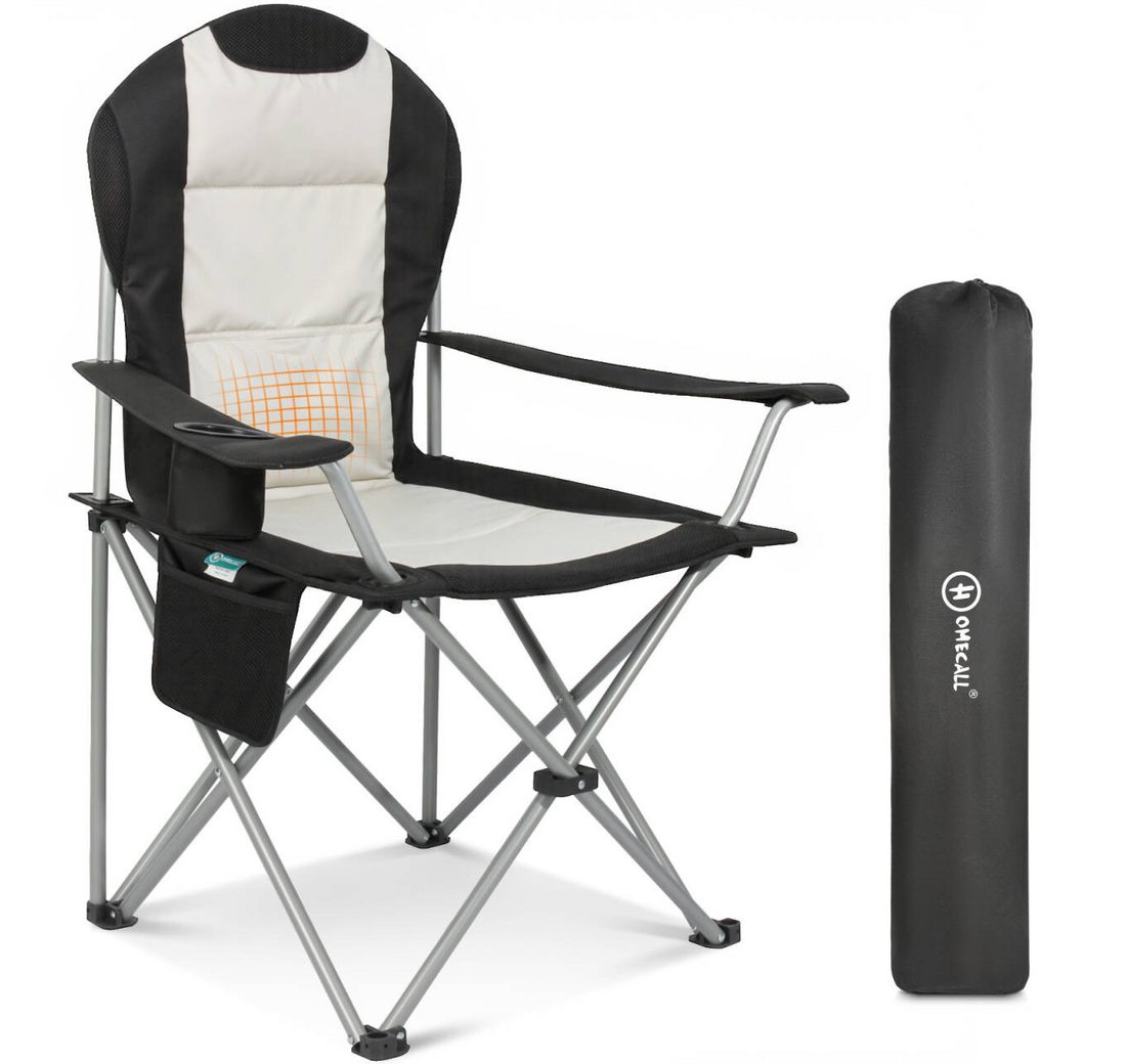 HOMECALL Campingstuhl Hochlehner Klappstuhl Gartenstuhl Angelstuhl